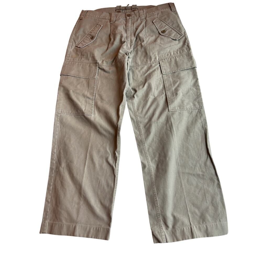 NWOT Made in ITALY REPLAY Men's Utility Cargo Pants Distressed Cotton Canvas 38